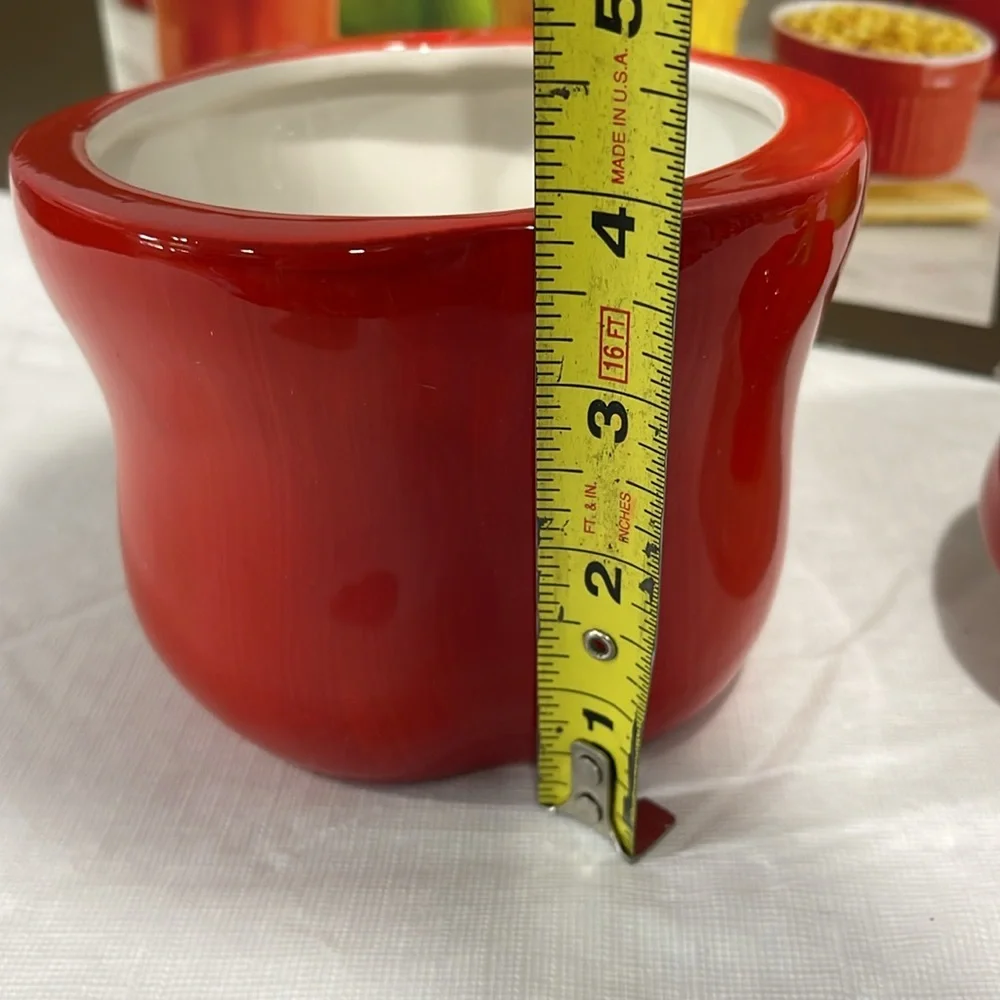 Pier 1 Imports peppers 20 oz canister set kitchen decor storage glazed
